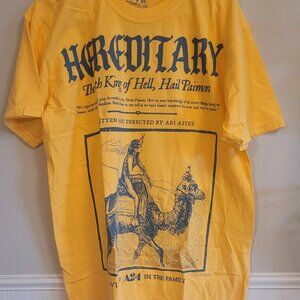 Rare Rucking Fotten Hereditary King Paimon A24 Shirt Yellow Mens L Limit 100